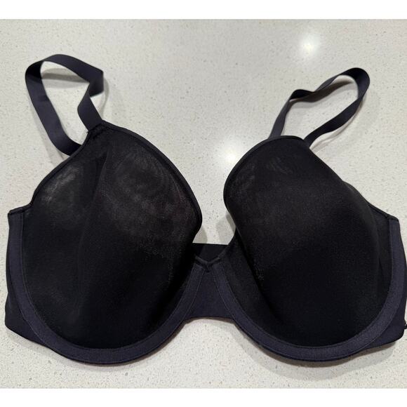Skims Unlined Demi Bra Onyx Mesh 34DD - Picture 1 of 3